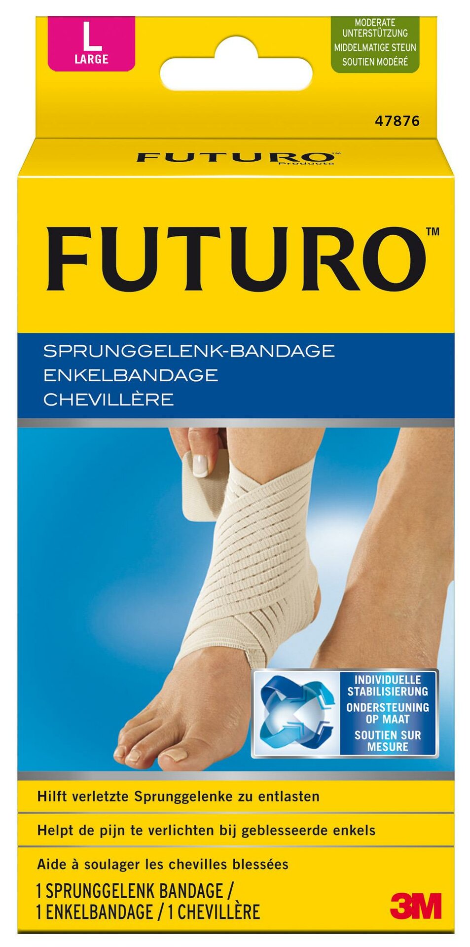 FUTURO™ Sprunggelenk-Bandage, L (22.9 - 25.4 cm)