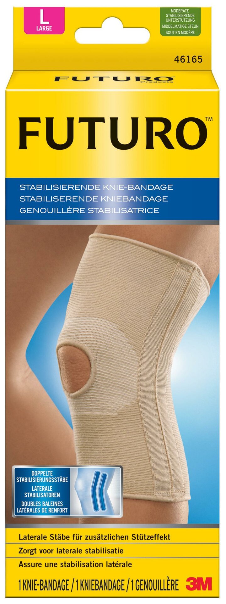 FUTURO™ Knie-Bandage mit seitlicher Unterstützung, L (43.2 - 49.5 cm)