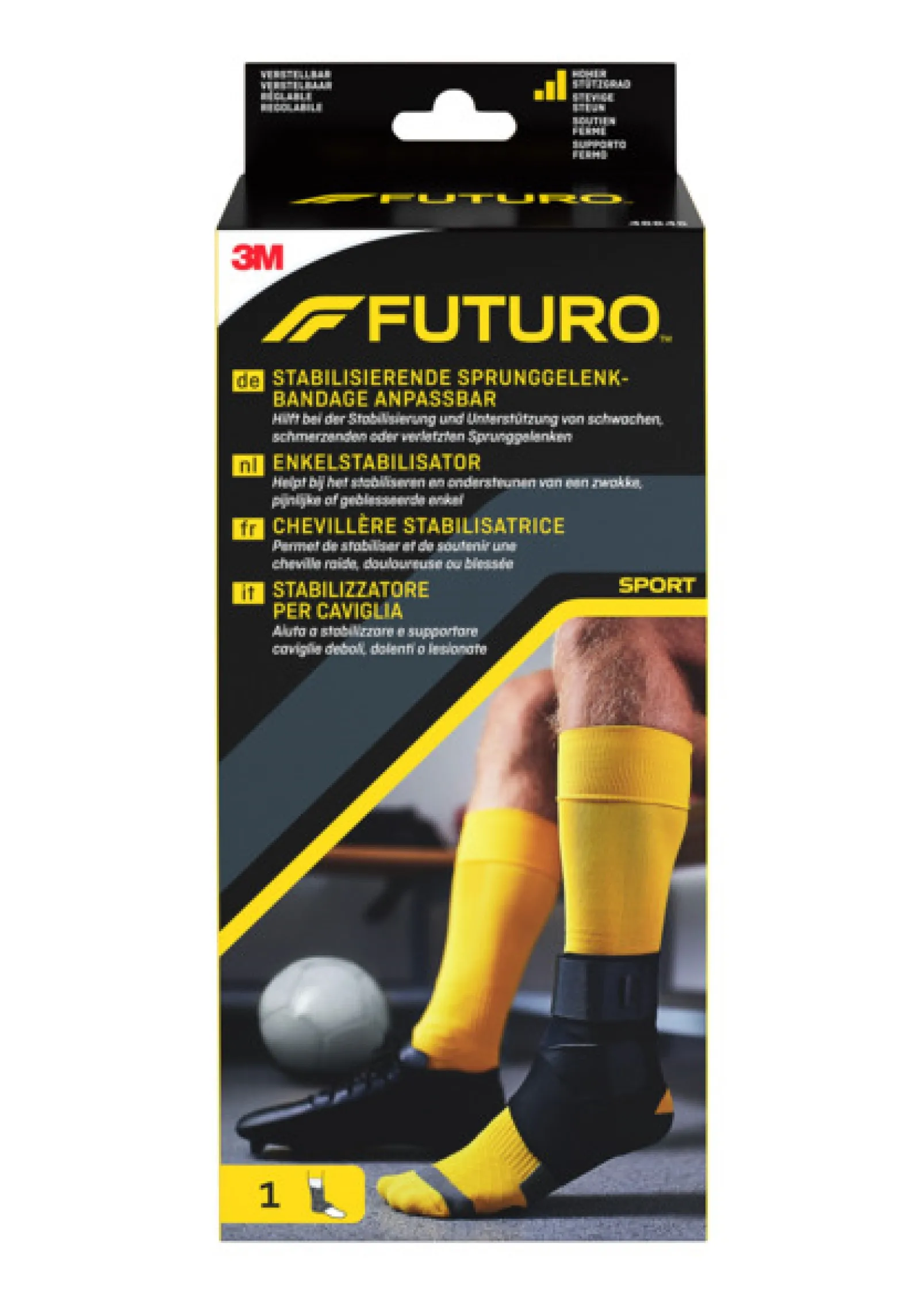 FUTURO™ Stabilisierende Sprunggelenk-Bandage anpassbar, Verstellbar SPORT (20.3 - 25.4 cm)