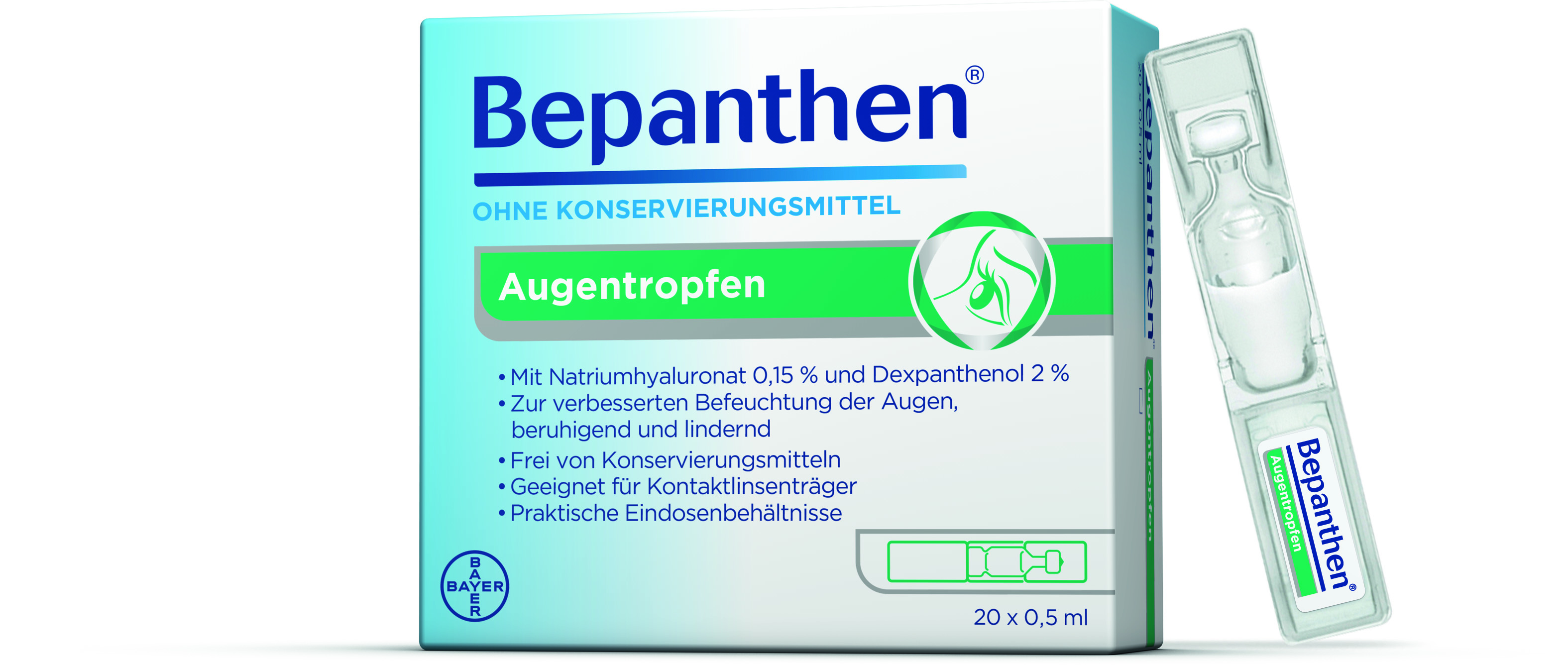 Bepanthen Augentropfen 20x0,5ml 2 Stück