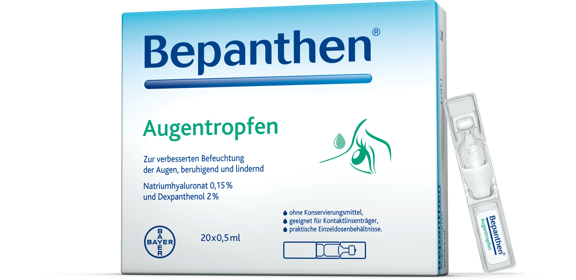 Bepanthen Augentropfen 20x0,5ml 1 Stück